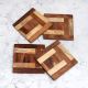 Handcrafted Modern Wooden Coasters for Decor - Pack of 4